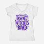 Down The Witches Road-Womens-V-Neck-Tee-teesgeex