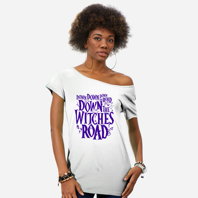 Down The Witches Road-Womens-Off Shoulder-Tee-teesgeex