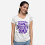 Down The Witches Road-Womens-V-Neck-Tee-teesgeex