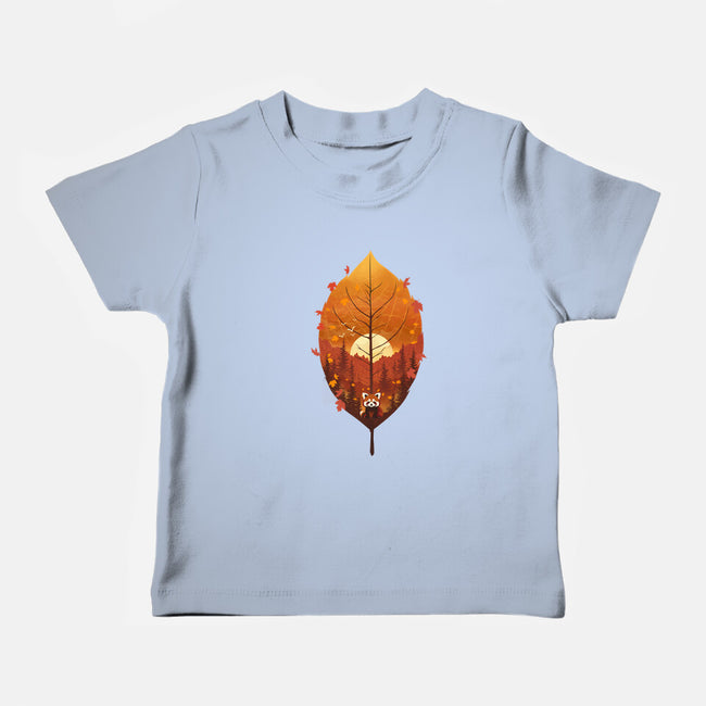 Red Leaf Panda-Baby-Basic-Tee-dandingeroz