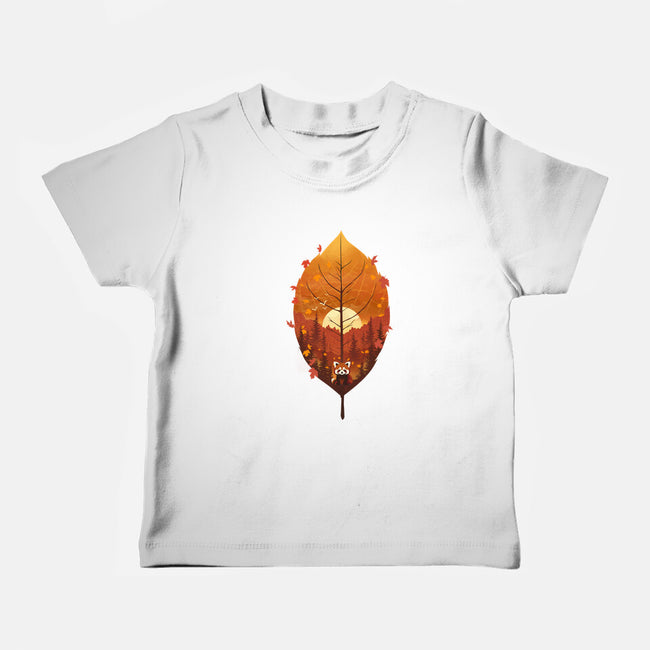 Red Leaf Panda-Baby-Basic-Tee-dandingeroz