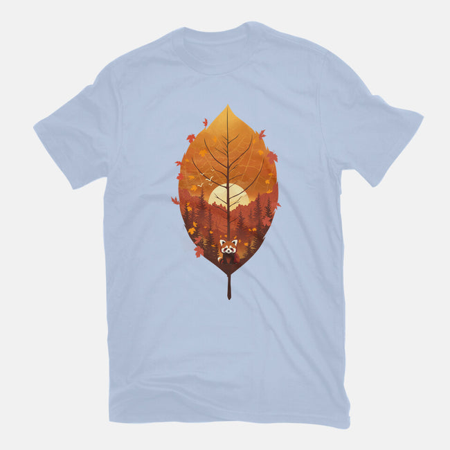 Red Leaf Panda-Womens-Fitted-Tee-dandingeroz