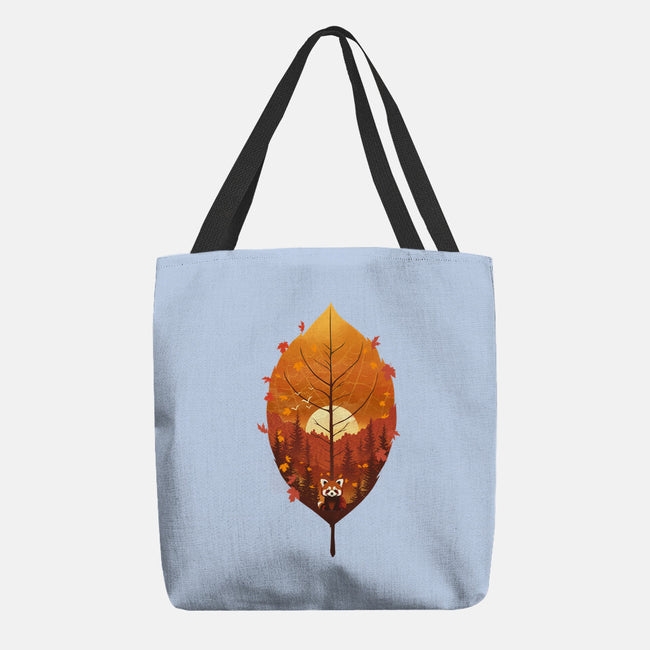 Red Leaf Panda-None-Basic Tote-Bag-dandingeroz