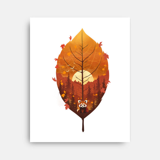 Red Leaf Panda-None-Stretched-Canvas-dandingeroz