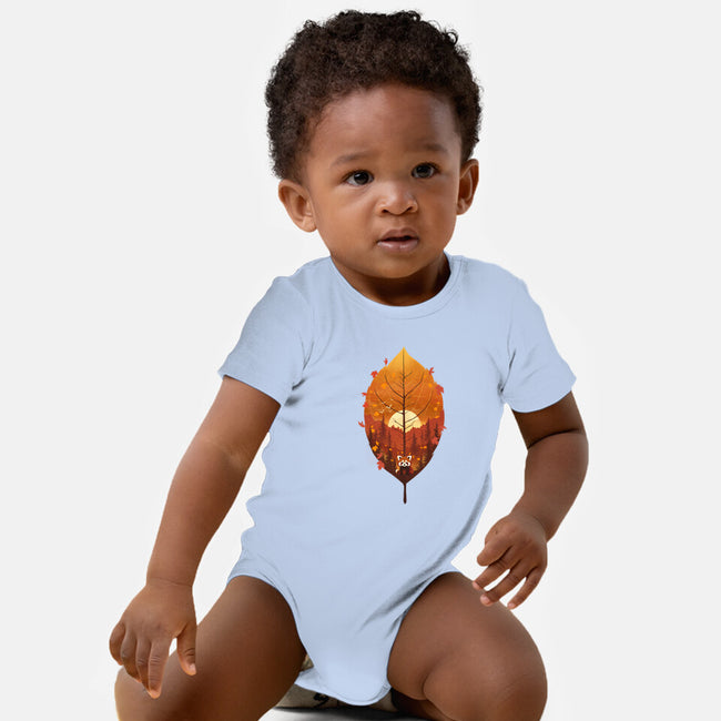 Red Leaf Panda-Baby-Basic-Onesie-dandingeroz