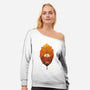 Red Leaf Panda-Womens-Off Shoulder-Sweatshirt-dandingeroz