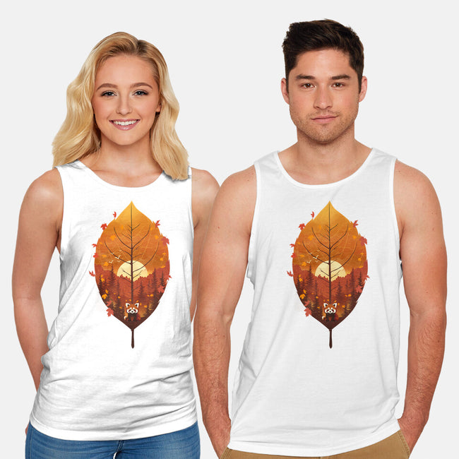 Red Leaf Panda-Unisex-Basic-Tank-dandingeroz