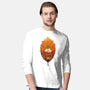 Red Leaf Panda-Mens-Long Sleeved-Tee-dandingeroz