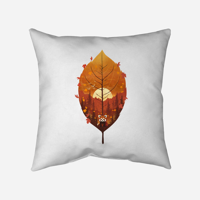 Red Leaf Panda-None-Removable Cover w Insert-Throw Pillow-dandingeroz