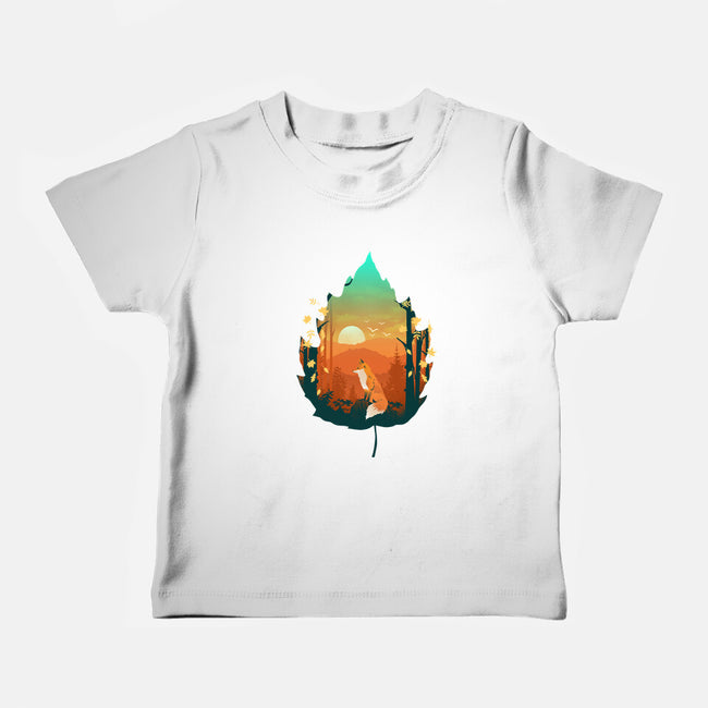 Red Leaf Fox-Baby-Basic-Tee-dandingeroz