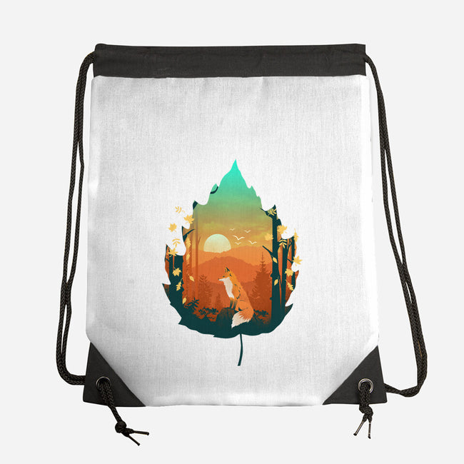 Red Leaf Fox-None-Drawstring-Bag-dandingeroz