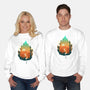 Red Leaf Fox-Unisex-Crew Neck-Sweatshirt-dandingeroz