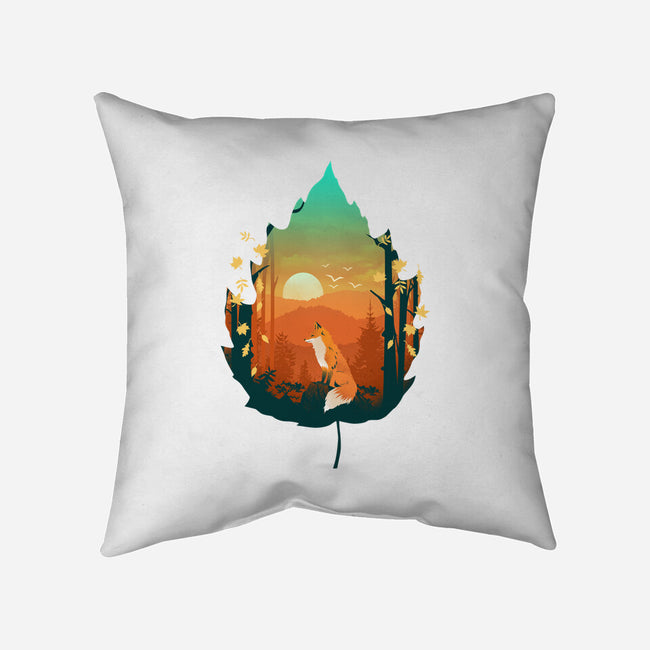 Red Leaf Fox-None-Removable Cover w Insert-Throw Pillow-dandingeroz