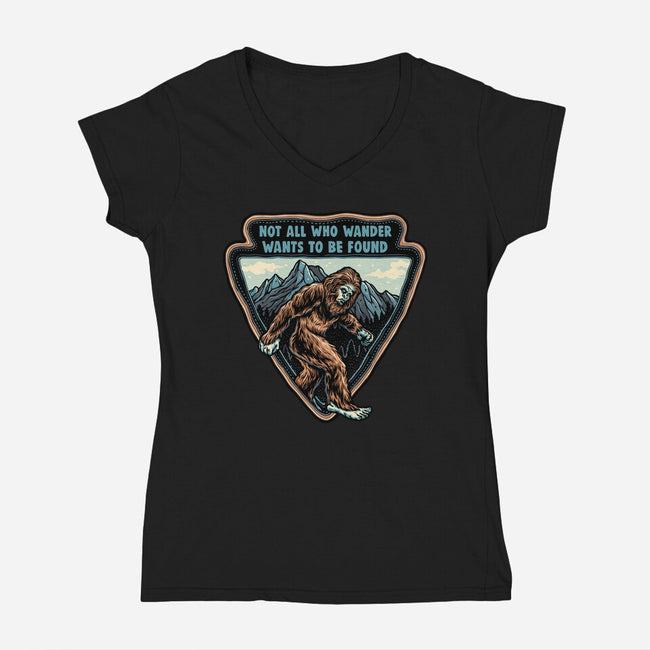 Wandering-Womens-V-Neck-Tee-glitchygorilla