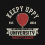 Keepy Uppy University-Womens-V-Neck-Tee-zachterrelldraws