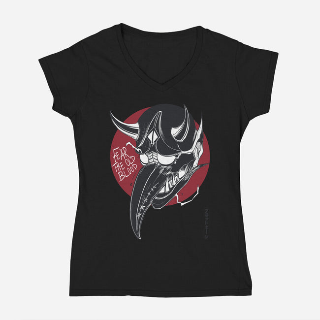 Fear The Old Blood-Womens-V-Neck-Tee-Jelly89