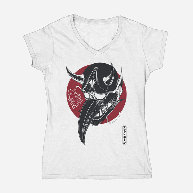 Fear The Old Blood-Womens-V-Neck-Tee-Jelly89