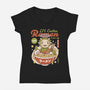 Lil Cactus Ramen-Womens-V-Neck-Tee-LAGELANTEE