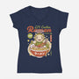 Lil Cactus Ramen-Womens-V-Neck-Tee-LAGELANTEE