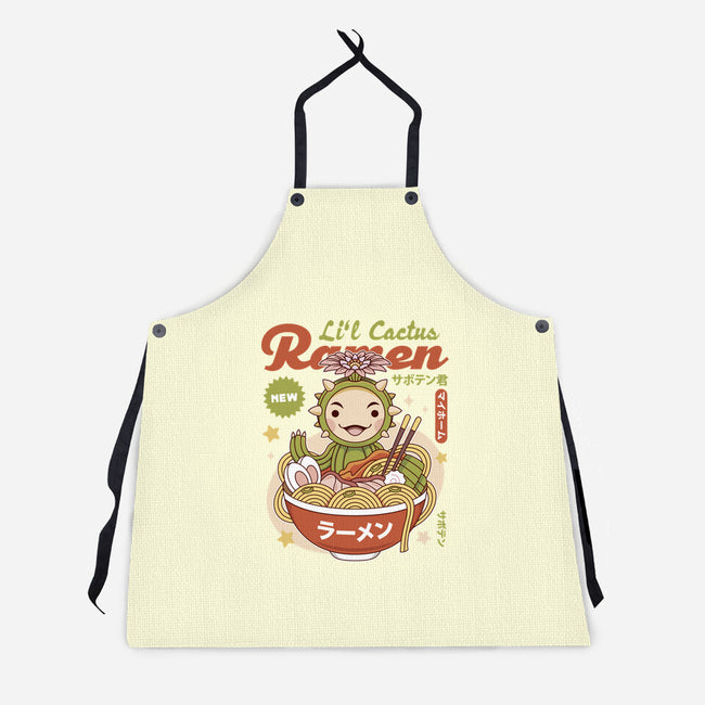 Lil Cactus Ramen-Unisex-Kitchen-Apron-LAGELANTEE