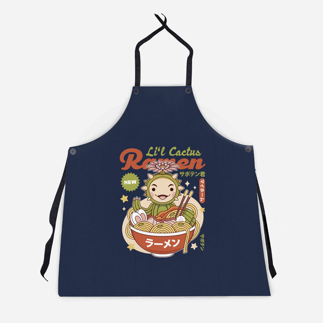 Lil Cactus Ramen-Unisex-Kitchen-Apron-LAGELANTEE