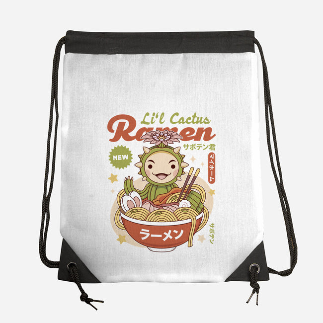 Lil Cactus Ramen-None-Drawstring-Bag-LAGELANTEE