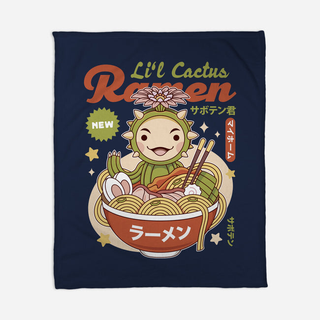 Lil Cactus Ramen-None-Fleece-Blanket-LAGELANTEE