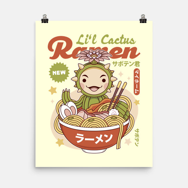 Lil Cactus Ramen-None-Matte-Poster-LAGELANTEE