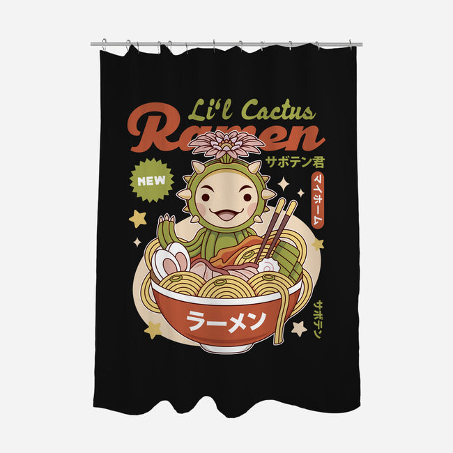 Lil Cactus Ramen-None-Polyester-Shower Curtain-LAGELANTEE