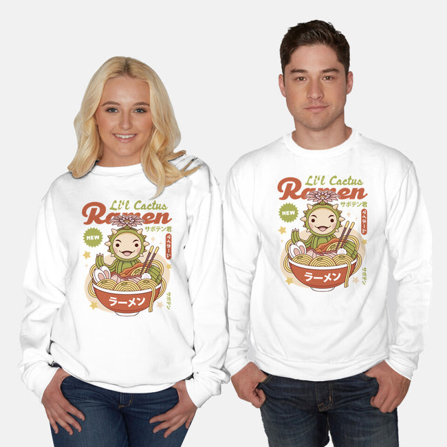 Lil Cactus Ramen-Unisex-Crew Neck-Sweatshirt-LAGELANTEE