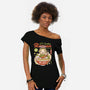 Lil Cactus Ramen-Womens-Off Shoulder-Tee-LAGELANTEE