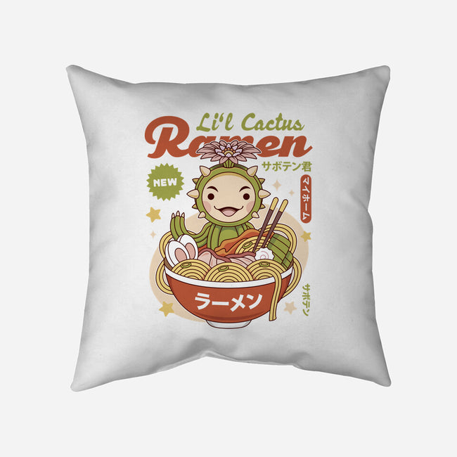 Lil Cactus Ramen-None-Removable Cover w Insert-Throw Pillow-LAGELANTEE