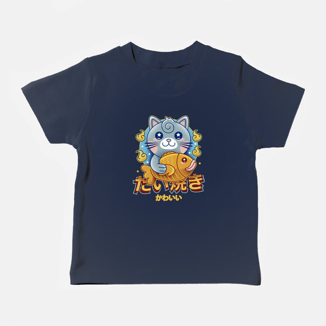 Cat And Taiyaki Kawaii-Baby-Basic-Tee-LAGELANTEE