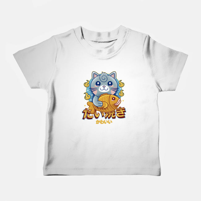 Cat And Taiyaki Kawaii-Baby-Basic-Tee-LAGELANTEE