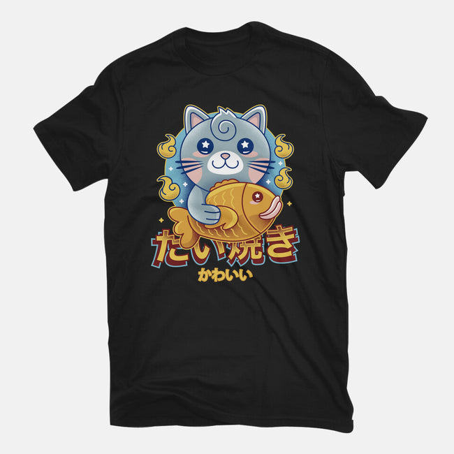 Cat And Taiyaki Kawaii-Mens-Premium-Tee-LAGELANTEE