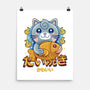 Cat And Taiyaki Kawaii-None-Matte-Poster-LAGELANTEE