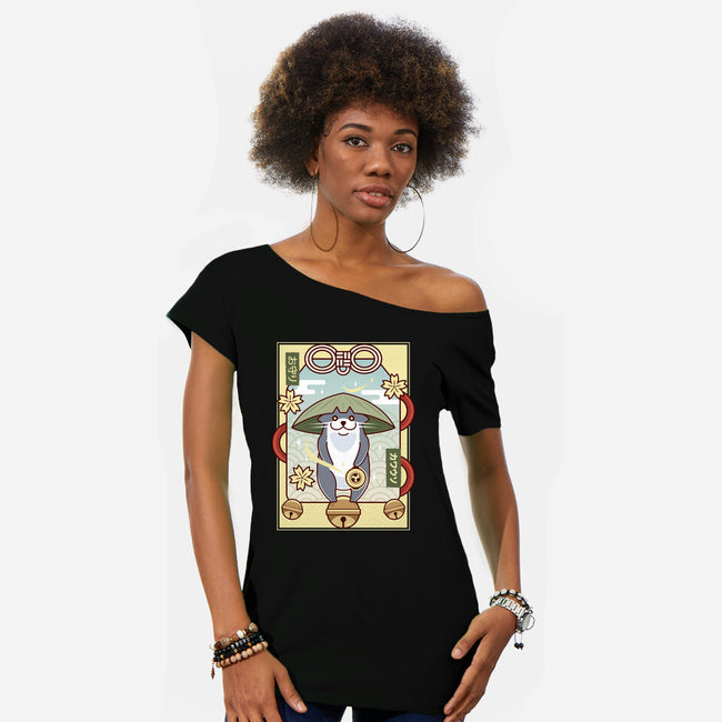 Odder Otter Lucky Charm-Womens-Off Shoulder-Tee-LAGELANTEE