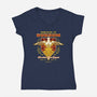 Rubrum Bird Emblem-Womens-V-Neck-Tee-LAGELANTEE