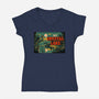 Visit Crystal Lake-Womens-V-Neck-Tee-Hafaell