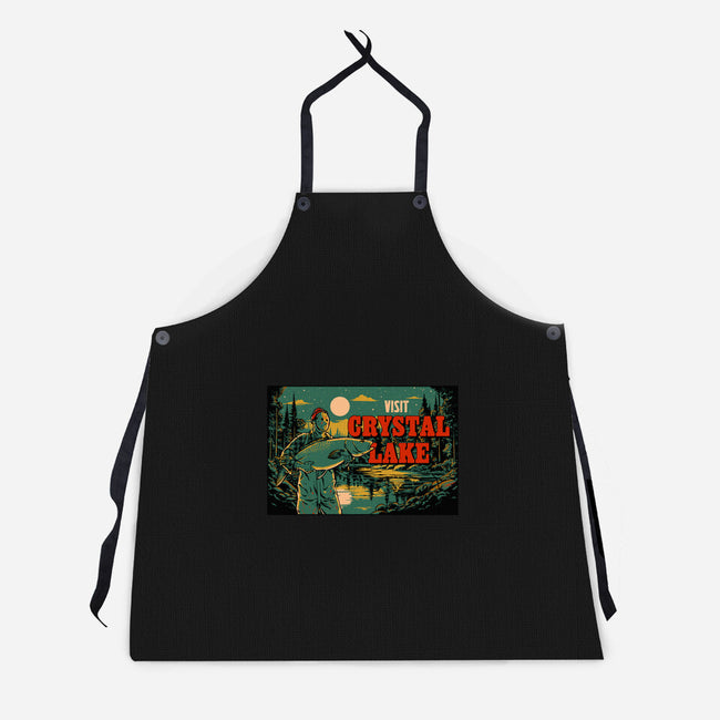 Visit Crystal Lake-Unisex-Kitchen-Apron-Hafaell