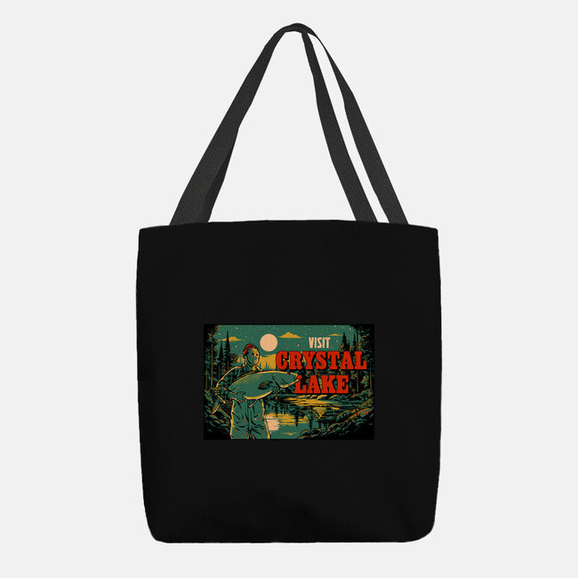 Visit Crystal Lake-None-Basic Tote-Bag-Hafaell