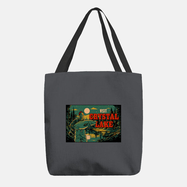 Visit Crystal Lake-None-Basic Tote-Bag-Hafaell