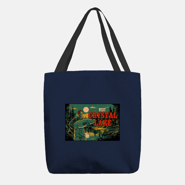 Visit Crystal Lake-None-Basic Tote-Bag-Hafaell