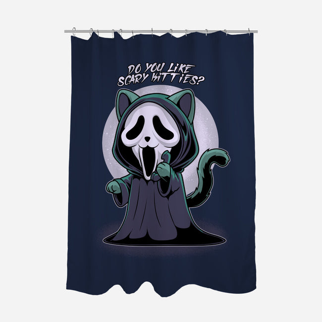 Ghostcat-None-Polyester-Shower Curtain-Astrobot Invention