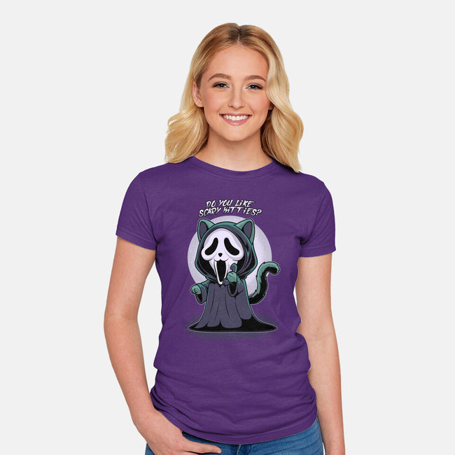 Ghostcat-Womens-Fitted-Tee-Astrobot Invention