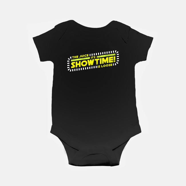 The Juice Is Loose Showtime-Baby-Basic-Onesie-rocketman_art