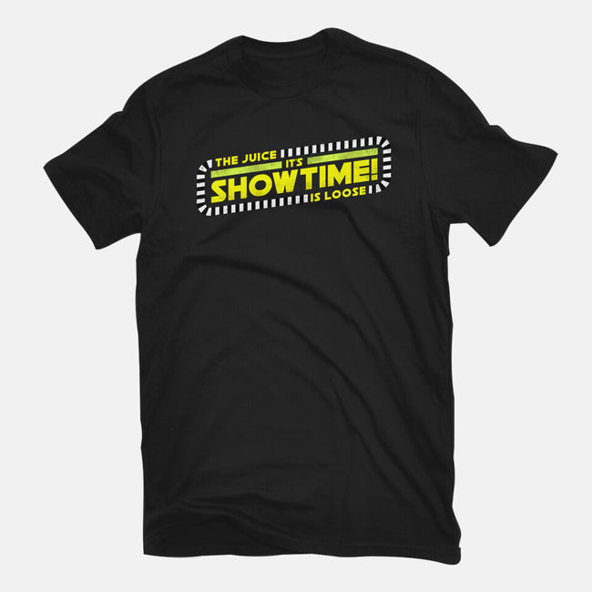 The Juice Is Loose Showtime-Womens-Fitted-Tee-rocketman_art