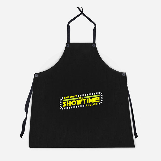 The Juice Is Loose Showtime-Unisex-Kitchen-Apron-rocketman_art