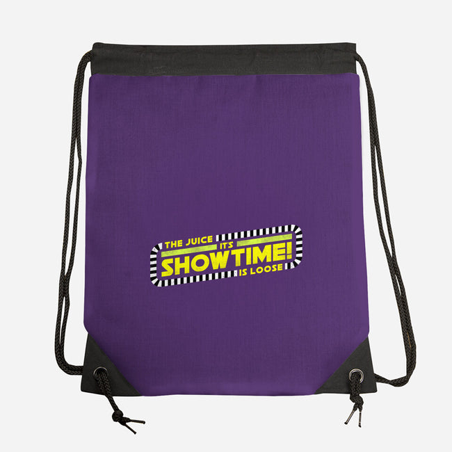 The Juice Is Loose Showtime-None-Drawstring-Bag-rocketman_art