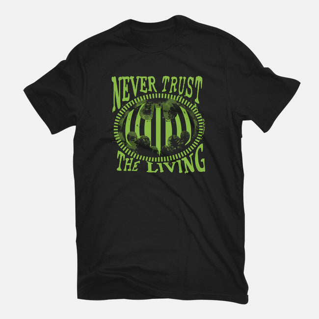 Never Trust The Living Bat-Mens-Basic-Tee-rocketman_art